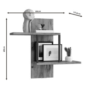 Ραφιέρα τοίχου Horatio pakoworld sonoma 66x19.5x60εκ-176-000082