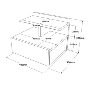 Κομοδίνο Discover pakoworld επιτοίχιο γκρι antique 40x35.5x32εκ-176-000119