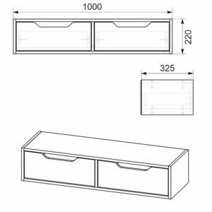 Êïíóüëá-ôïõáëÝôá Alberto pakoworld êñåìáóôÞ wenge 100x32.5x22åê-184-000020