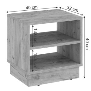 Κομοδίνο Mason pakoworld μελαμίνης σε oak απόχρωση 40x32x40εκ-184-000100