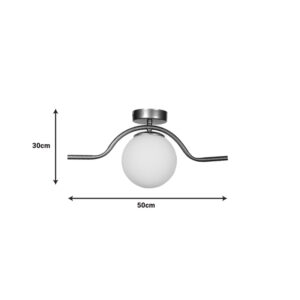 Φωτιστικό οροφής Jacken pakoworld Ε27 χρυσό μέταλλο 50x30x30εκ-193-000092