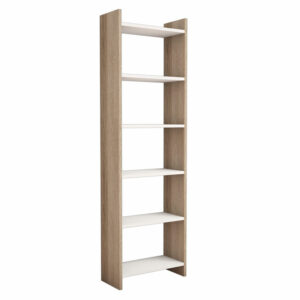 Βιβλιοθήκη Darco pakoworld μελαμίνης oak-λευκό 48.6x22x160εκ-197-000197