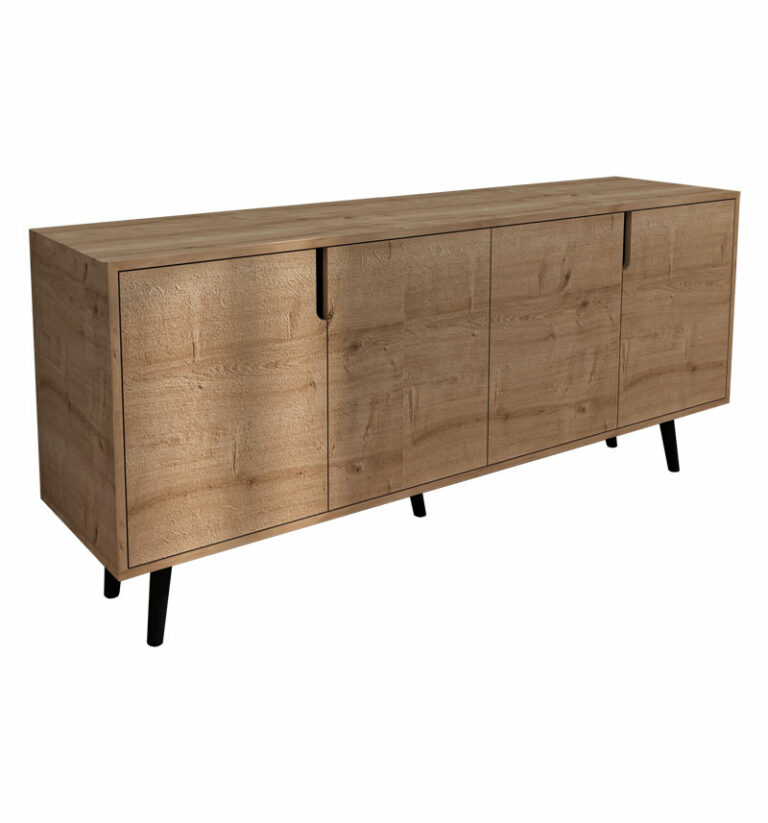 Μπουφές Sennan pakoworld μελαμίνης oak 180x45x80εκ-197-000221