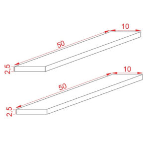 Ραφιέρα τοίχου Tipina pakoworld pine wood σε φυσική απόχρωση 50x8.5x4εκ-197-000266