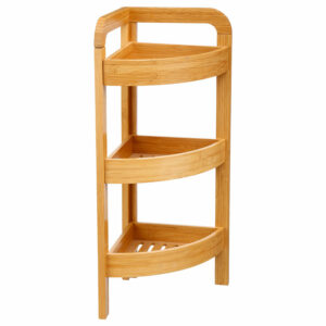 Ραφιέρα επιδαπέδια 3όροφη Jabez pakoworld bamboo φυσικό 23x23x61εκ-199-000141