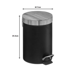 ÊÜäïò áðïññéììÜôùí 3L Dustbin pakoworld ìÝôáëëï-pp ìáýñï-oak-199-000210