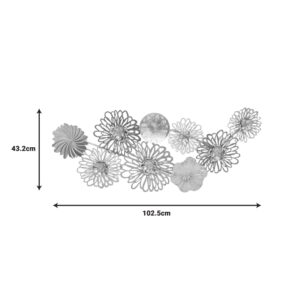 Διακοσμητικό τοίχου Tutsi Inart μέταλλο πολύχρωμο 102.9x5.1x43.2εκ-209-000005