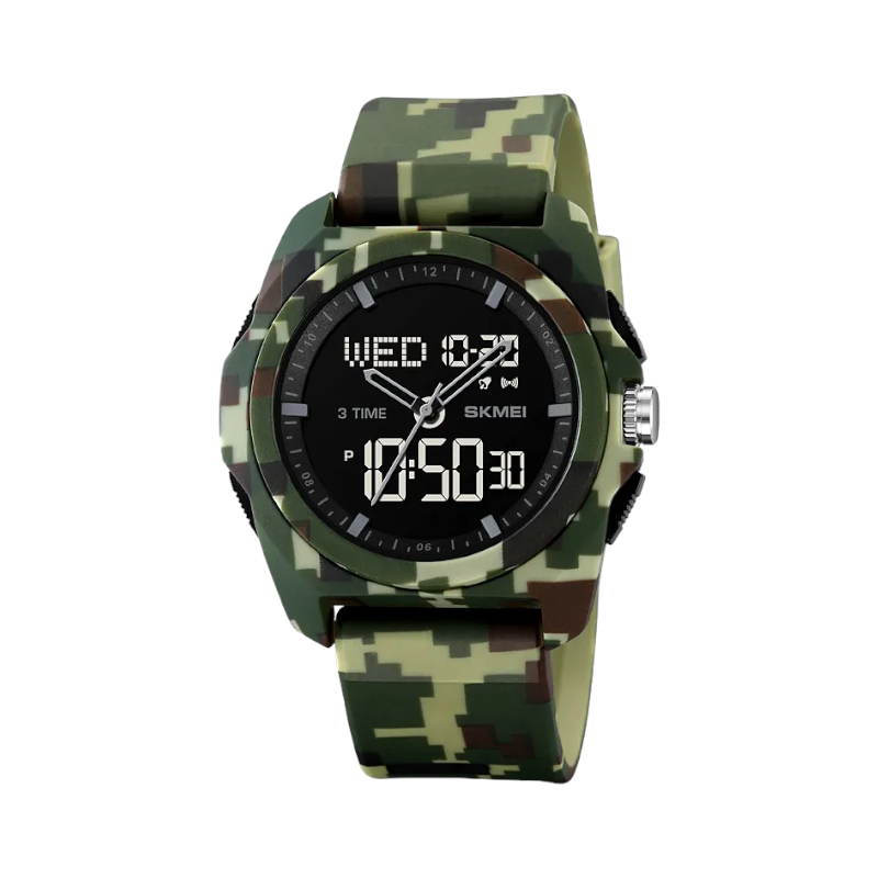 Ψηφιακό/αναλογικό ρολόι χειρός – Skmei - 2199 - Army Green