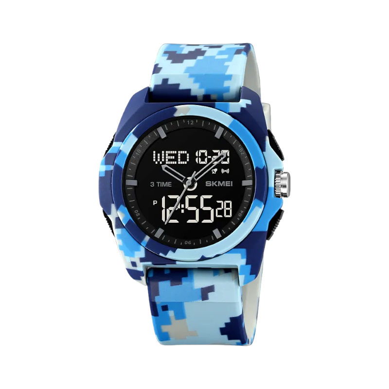 Ψηφιακό/αναλογικό ρολόι χειρός – Skmei - 2199 - Army Blue