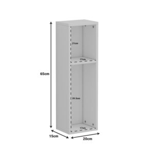 Επιδαπέδια Ραφιέρα Racks pakoworld σε λευκή απόχρωση 20x15x65εκ-230-000044