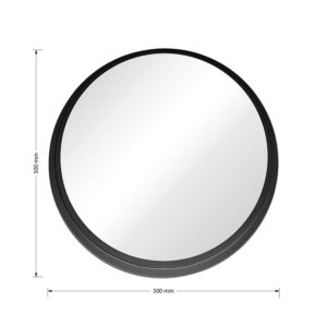 Καθρέπτης Round 3 pakoworld μαύρο 50x8x50εκ-233-000018