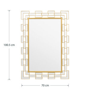 Καθρέπτης Monka pakoworld χρυσό 72x3x102εκ-233-000034