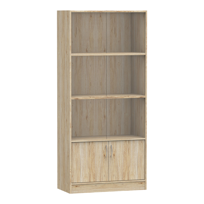 Βιβλιοθήκη Burcy pakoworld oak 80x40x177εκ-248-000024