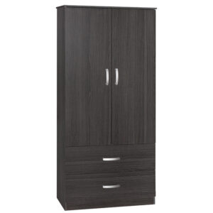 Ντουλάπα δίφυλλη και πατάρι Zelia pakoworld wenge 79x42x240εκ.-249-000043