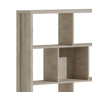 Βιβλιοθήκη Dividre pakoworld sonoma oak μελαμίνης 120x30x181εκ-249-000050