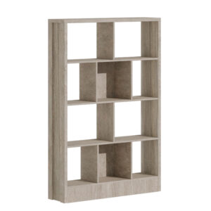 Βιβλιοθήκη Dividre pakoworld sonoma oak μελαμίνης 120x30x181εκ-249-000050