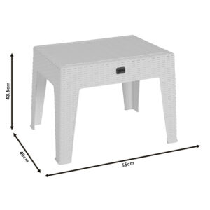 Τραπέζι Cosmic pakoworld PP λευκό 55x40x43.5εκ-253-000033