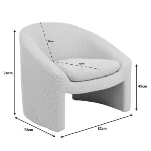 Πολυθρόνα Mordak pakoworld μπεζ ύφασμα 82x72x74εκ-255-000068