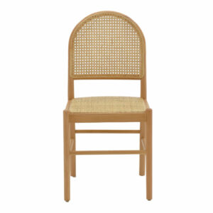 Καρέκλα Alessia pakoworld ξύλο οξιάς-rattan φυσικό 43x40x89εκ-263-000010