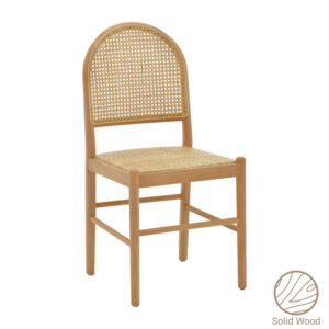 Καρέκλα Alessia pakoworld ξύλο οξιάς-rattan φυσικό 43x40x89εκ-263-000010