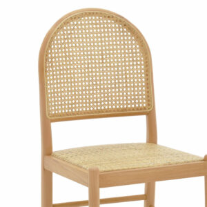 Καρέκλα Alessia pakoworld ξύλο οξιάς-rattan φυσικό 43x40x89εκ-263-000010