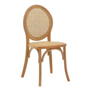 Καρέκλα Camil pakoworld φυσικό ξύλο οξιάς-φυσικό rattan 45x50x94εκ-263-000030