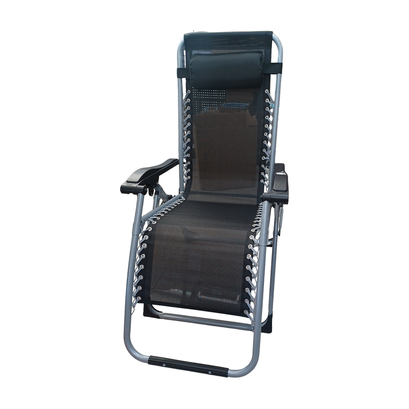 Πτυσσόμενη καρέκλα - ξαπλώστρα παραλίας - 1249P - 270958 - Black