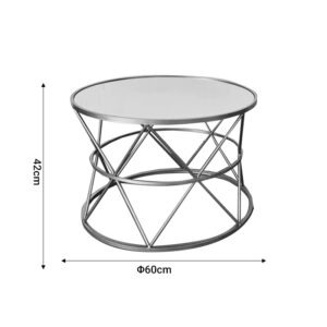Tραπέζια σαλονιού Pelosif Inart χρυσό σετ 2τεμ μέταλλο-295-000006