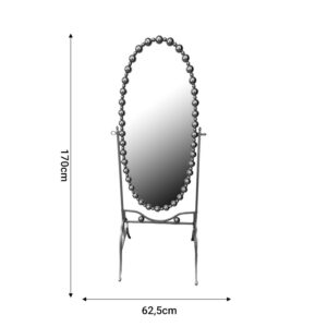 Καθρέπτης Present Inart μαύρο μέταλλο 63.5x50x171εκ-295-000010