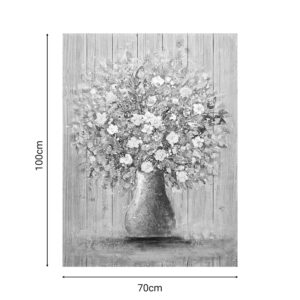 Πίνακας σε καμβά Flowerpot I Inart 70x3x100εκ-296-000010