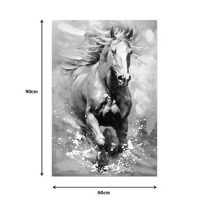 Πίνακας σε καμβά Horse Inart 60x3x90εκ-296-000031