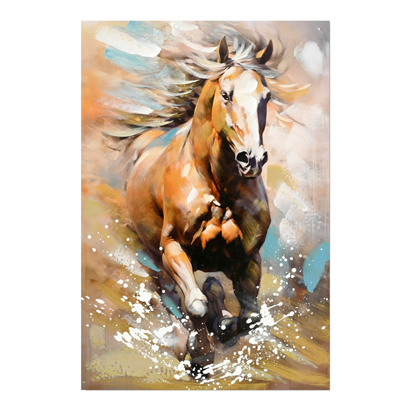 Πίνακας σε καμβά Horse Inart 60x3x90εκ-296-000031