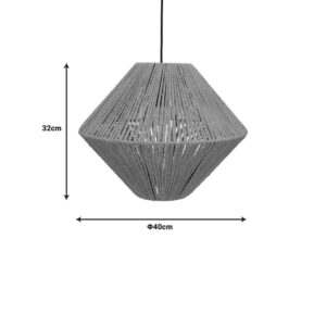 Φωτιστικό οροφής Palmo Inart Ε27 rope σε φυσική απόχρωση Φ40x32εκ-299-000021