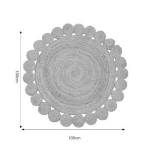 Χαλί Voni Inart φυσικό γιούτα 100x100x1εκ-302-000006