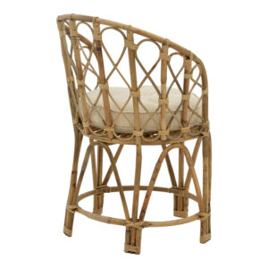 Πολυθρόνα Rostan Inart φυσικό rattan με μαξιλάρι 60x46x80εκ-309-000001