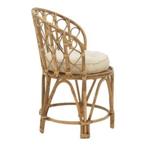 Πολυθρόνα Rostan Inart φυσικό rattan με μαξιλάρι 60x46x80εκ-309-000001