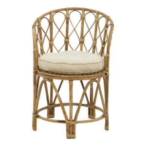 Πολυθρόνα Rostan Inart φυσικό rattan με μαξιλάρι 60x46x80εκ-309-000001