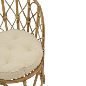 Πολυθρόνα Rostan Inart φυσικό rattan με μαξιλάρι 60x46x80εκ-309-000001