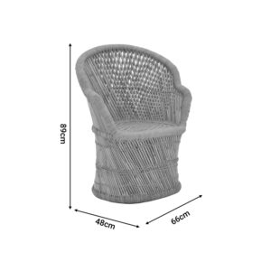 Πολυθρόνα Treza Inart φυσικό μπαμπού 66x48x89εκ-309-000002