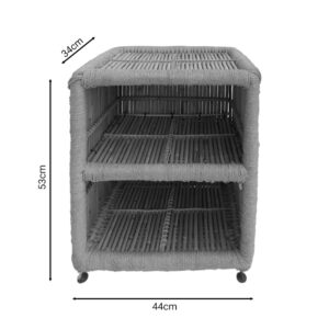 Κομοδίνο Nolo Inart φυσικό μπαμπού 42x32x51εκ-309-000006