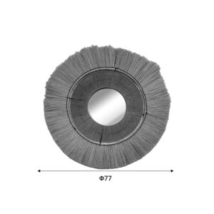 Καθρέπτης Krava Inart φυσικό ψάθα Φ77x3εκ-309-000007