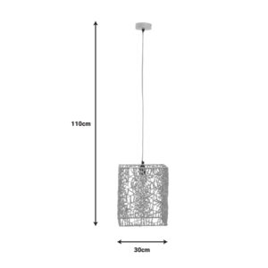 Φωτιστικό οροφής Dorotan Inart E27 φυσικό 30x27x110εκ-311-000001