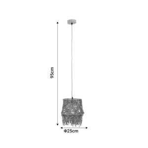 Φωτιστικό οροφής Rapom Inart E27 φυσικό Φ25x95εκ-311-000002