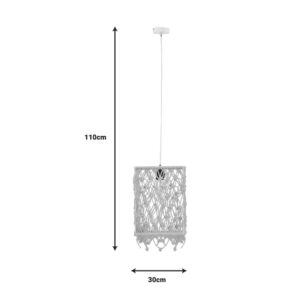 Φωτιστικό οροφής Maton Inart E27 φυσικό 30x22x110εκ-311-000008