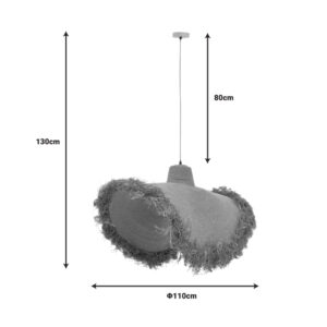 Φωτιστικό οροφής Merli Inart E27 φυσικό Φ110x130εκ-311-000012