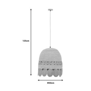 Φωτιστικό οροφής Amide Inart E27 φυσικό Φ50x125εκ-311-000018