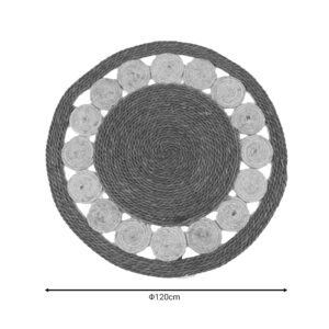 Χαλί Opronzo Inart φυσικό σχοινί Φ120x2εκ-313-000015