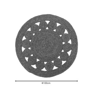 Χαλί Lopzerc Inart φυσικό σχοινί Φ100x2εκ-313-000017