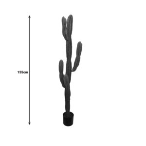 Διακοσμητικό φυτό Cactus I σε γλάστρα Inart πράσινο pp Υ155εκ-316-000022