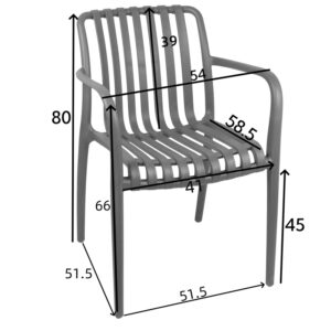 Πολυθρόνα Zoi pakoworld pp σε λευκή απόχρωση 58.5x54x80εκ-326-000005